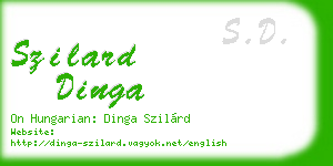 szilard dinga business card